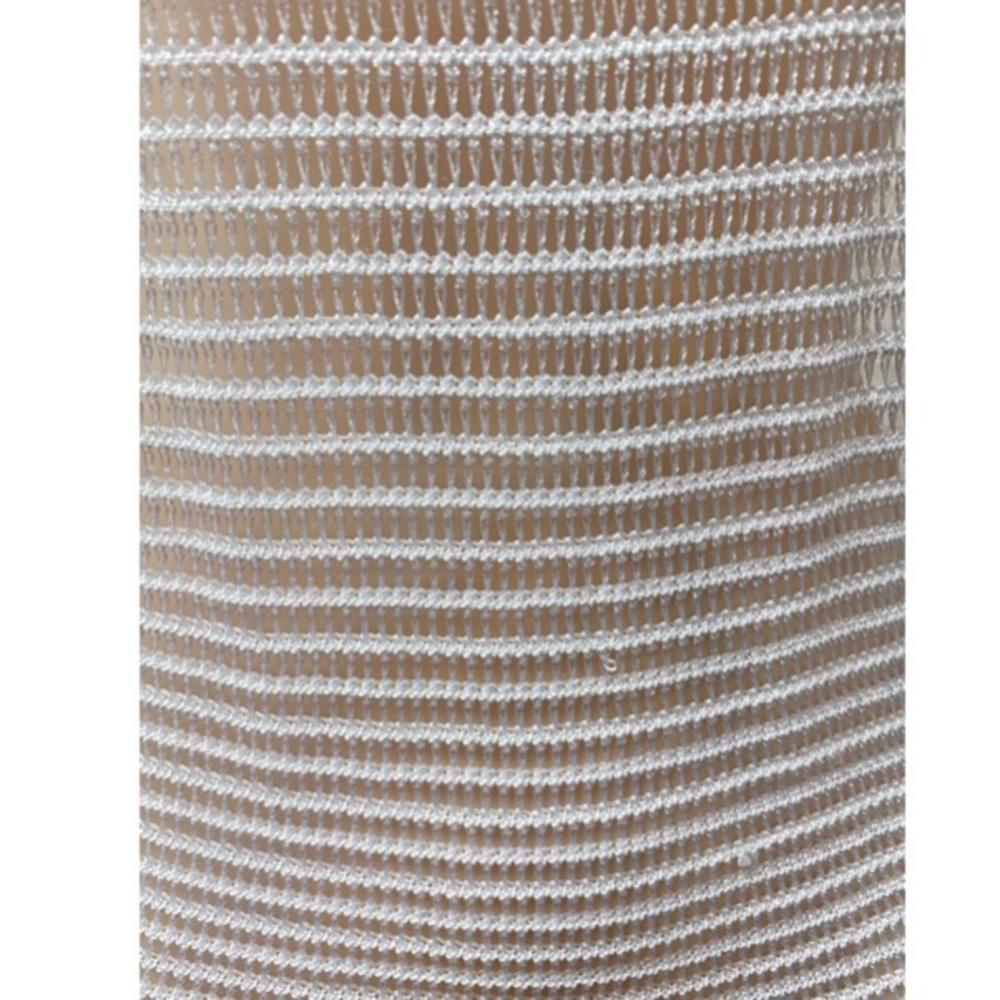 White House Black Market Women’s Cream color mesh Tunic w/mini scoop neck size S - Picture 10 of 16
